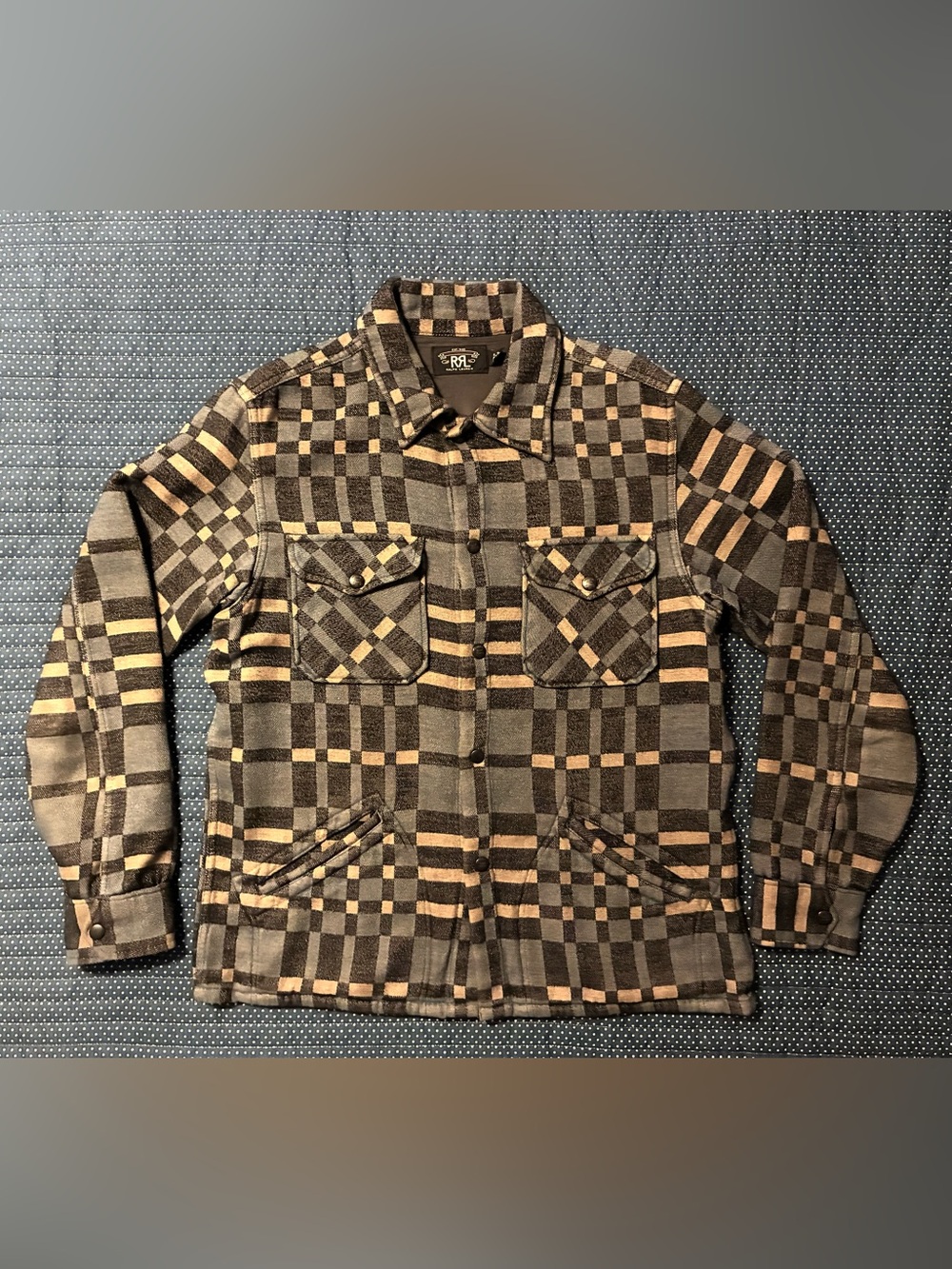 DOUBLE RL RALPH LAUREN RRL COTTON SHIRT/ JACKET- MEN’S SIZE MEDIUM - Picture 3 of 12